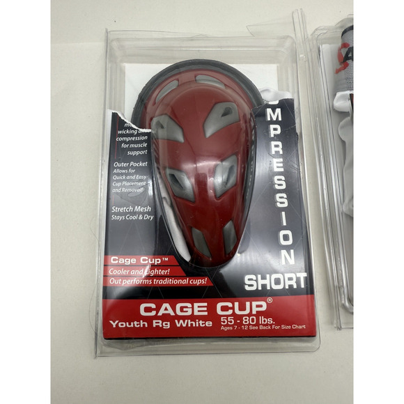 3pc Safetgard Youth Boxer Brief White w/Red Cage Cup, Youth Large & Regular*READ - Picture 14 of 16